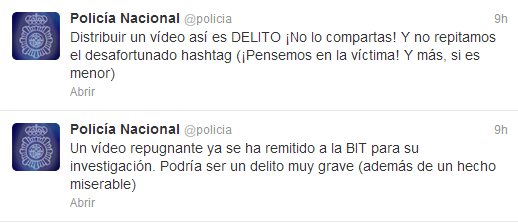 vídeo twitter policía